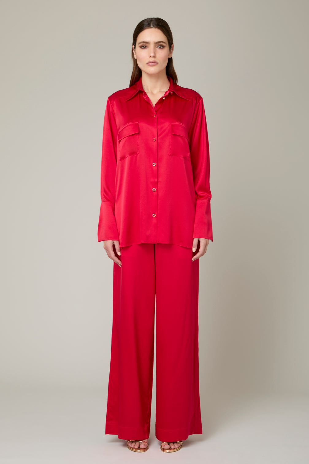 CELESTE SATIN SHIRT image