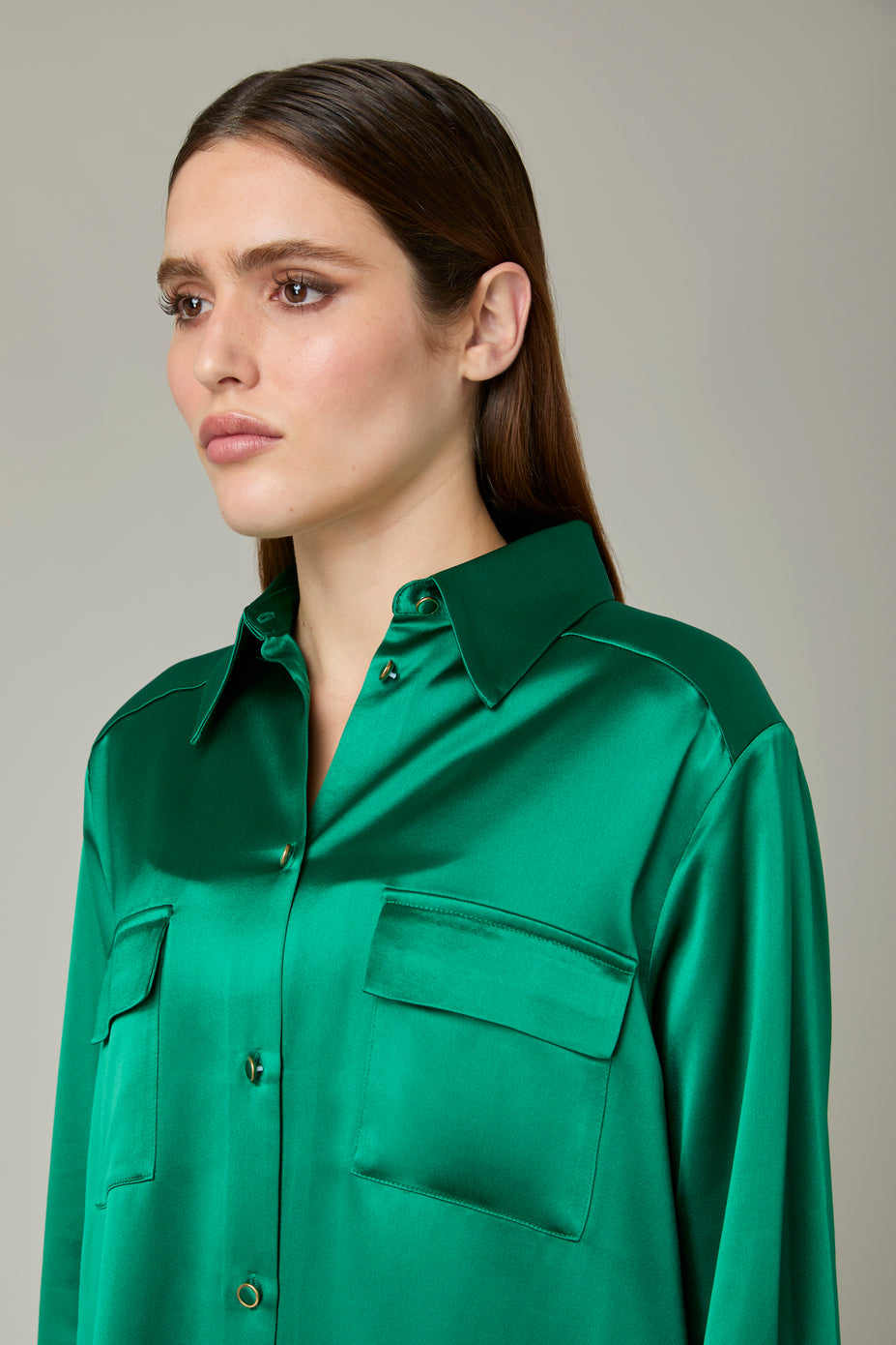 CELESTE SATIN SHIRT image